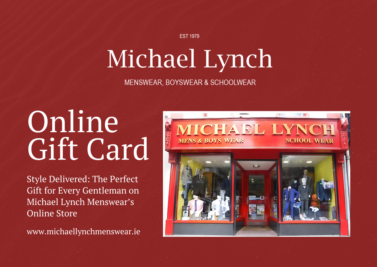 Michael Lynch Menswear Online Gift Card